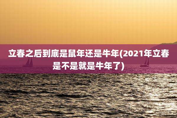 立春之后到底是鼠年还是牛年(2021年立春是不是就是牛年了)