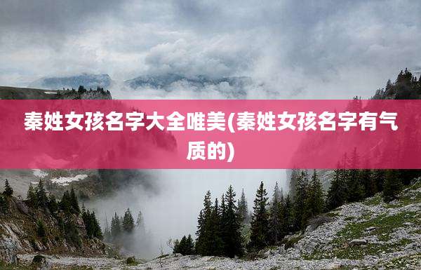秦姓女孩名字大全唯美(秦姓女孩名字有气质的)