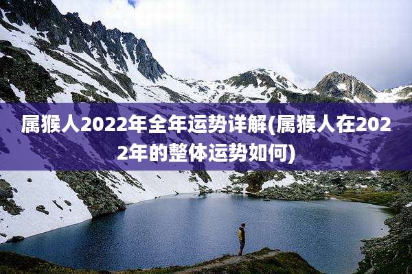 属猴人2022年全年运势详解(属猴人在2022年的整体运势如何)