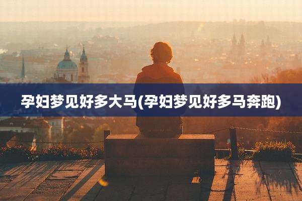 孕妇梦见好多大马(孕妇梦见好多马奔跑)