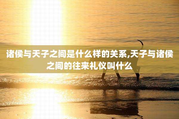 诸侯与天子之间是什么样的关系,天子与诸侯之间的往来礼仪叫什么