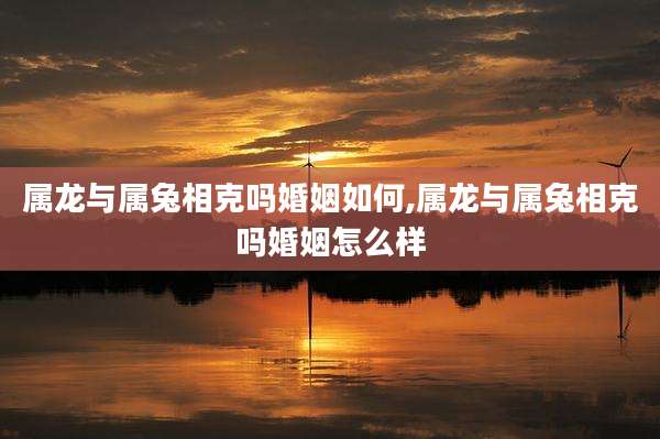 属龙与属兔相克吗婚姻如何,属龙与属兔相克吗婚姻怎么样