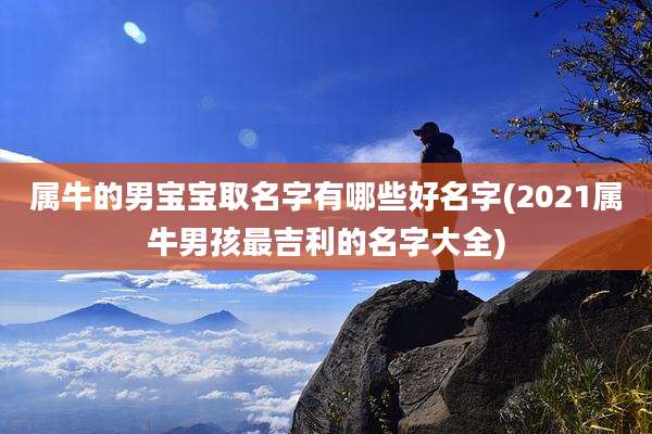 属牛的男宝宝取名字有哪些好名字(2021属牛男孩最吉利的名字大全)