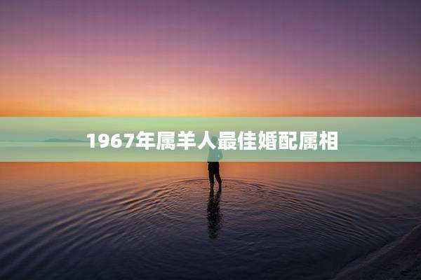 1967年属羊人最佳婚配属相