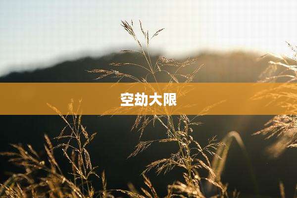空劫大限