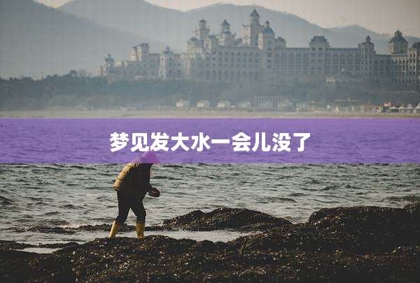 梦见发大水一会儿没了