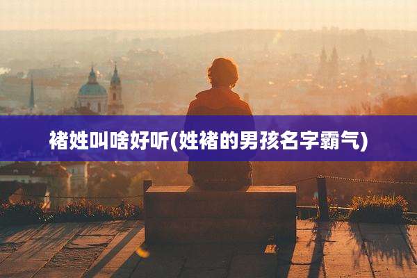 褚姓叫啥好听(姓褚的男孩名字霸气)