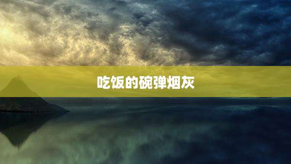 吃饭的碗弹烟灰