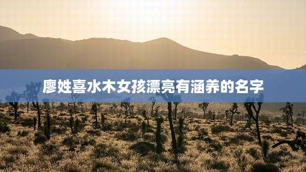 廖姓喜水木女孩漂亮有涵养的名字
