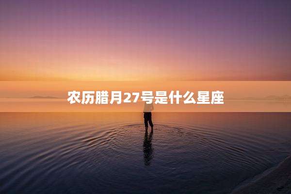 农历腊月27号是什么星座