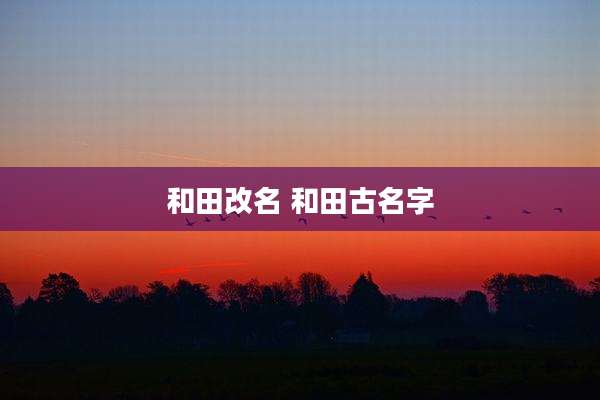 和田改名 和田古名字