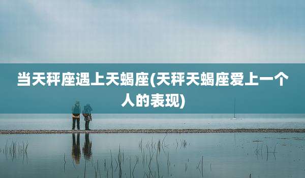 当天秤座遇上天蝎座(天秤天蝎座爱上一个人的表现)