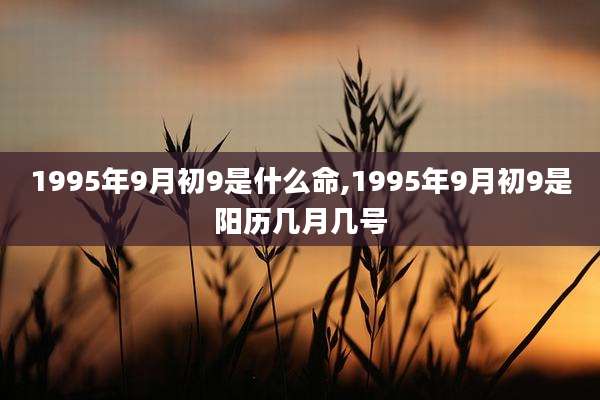 1995年9月初9是什么命,1995年9月初9是阳历几月几号