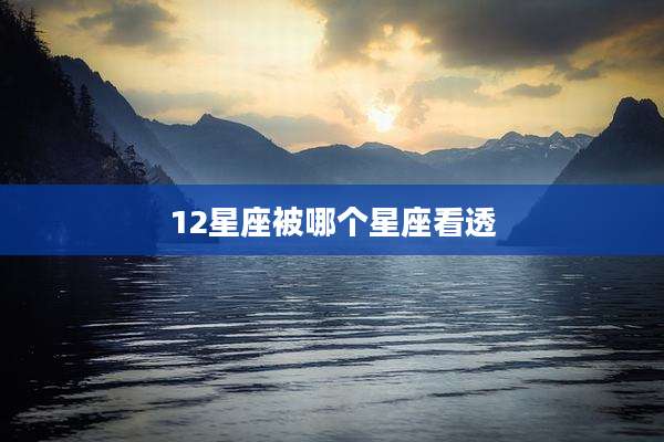 12星座被哪个星座看透