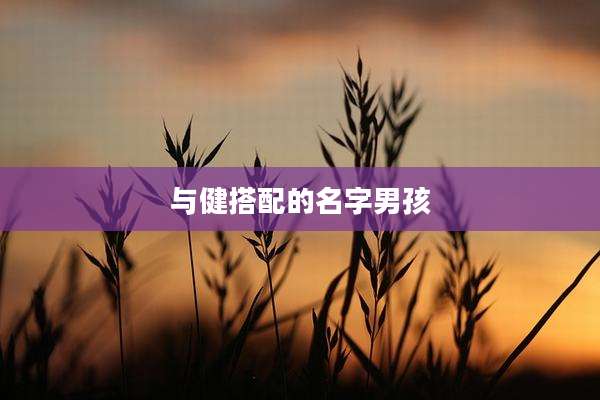 与健搭配的名字男孩