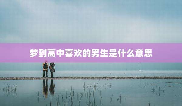 梦到高中喜欢的男生是什么意思