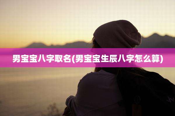 男宝宝八字取名(男宝宝生辰八字怎么算)