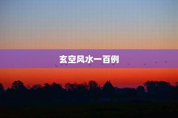 玄空风水一百例