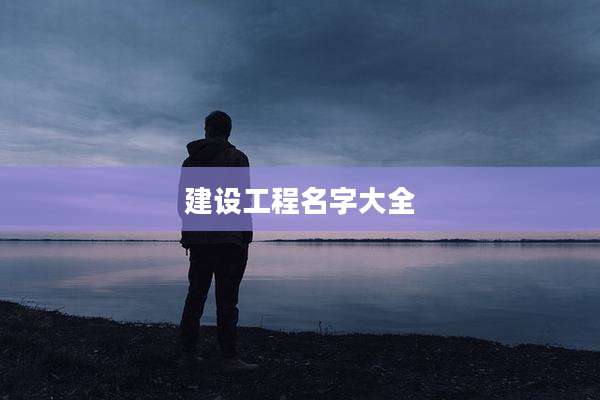 建设工程名字大全