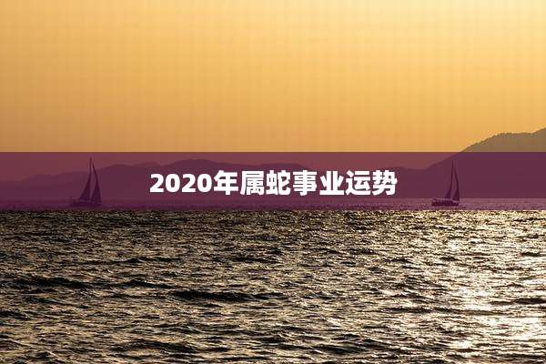 2020年属蛇事业运势