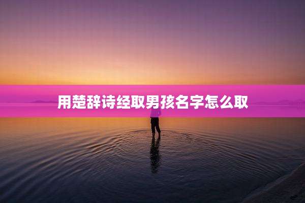 用楚辞诗经取男孩名字怎么取