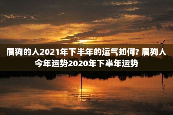 属狗的人2021年下半年的运气如何? 属狗人今年运势2020年下半年运势