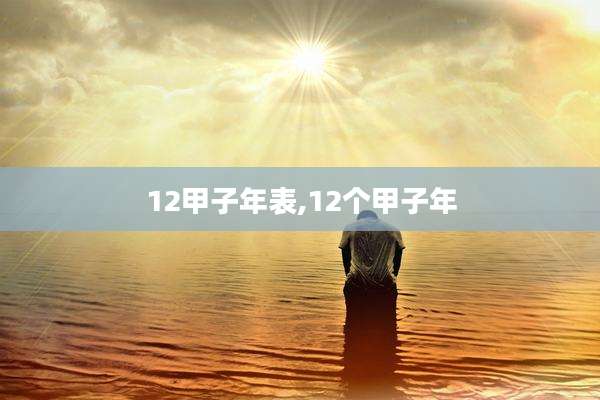 12甲子年表,12个甲子年