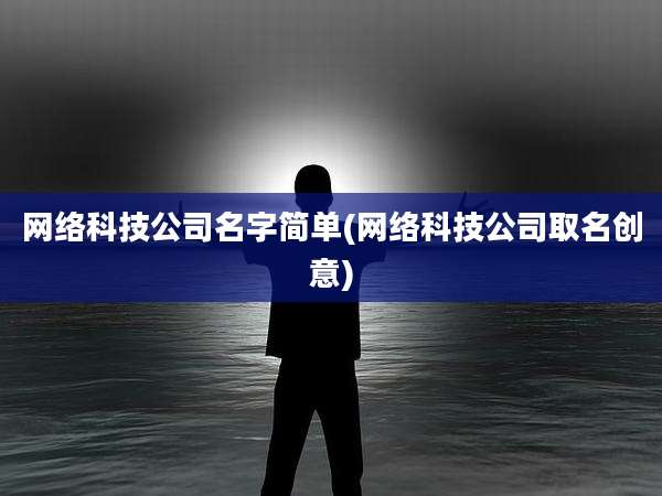 网络科技公司名字简单(网络科技公司取名创意)