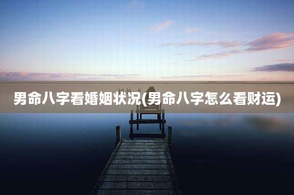 男命八字看婚姻状况(男命八字怎么看财运)