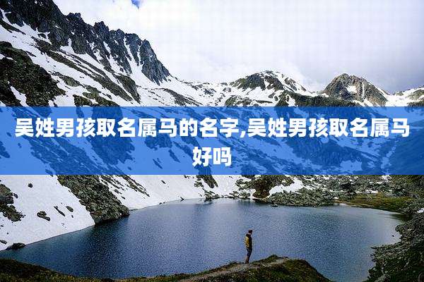吴姓男孩取名属马的名字,吴姓男孩取名属马好吗