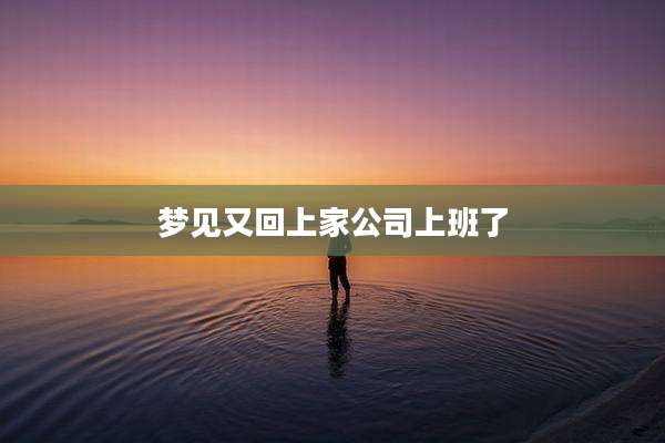 梦见又回上家公司上班了