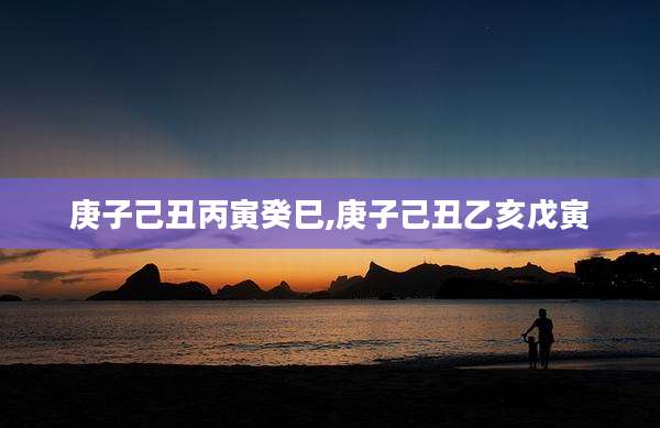 庚子己丑丙寅癸巳,庚子己丑乙亥戊寅