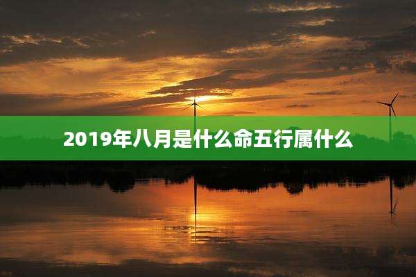 2019年八月是什么命五行属什么