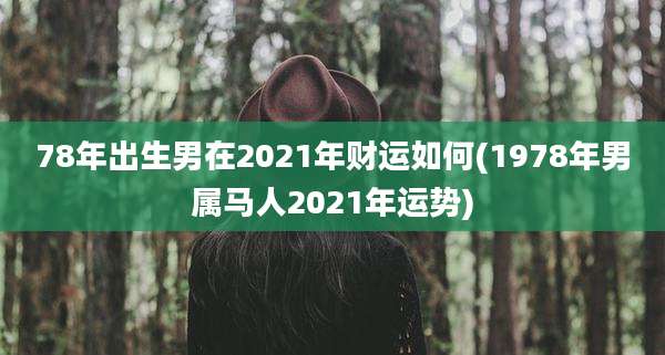 78年出生男在2021年财运如何(1978年男属马人2021年运势)