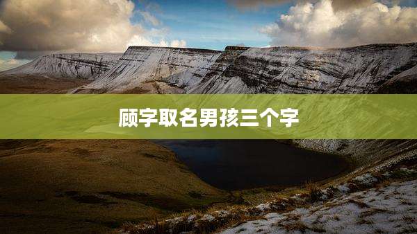 顾字取名男孩三个字
