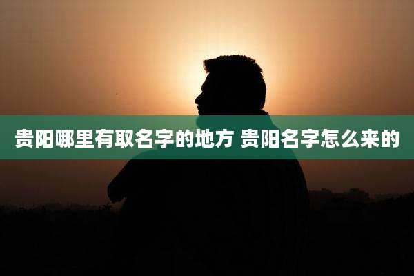 贵阳哪里有取名字的地方 贵阳名字怎么来的