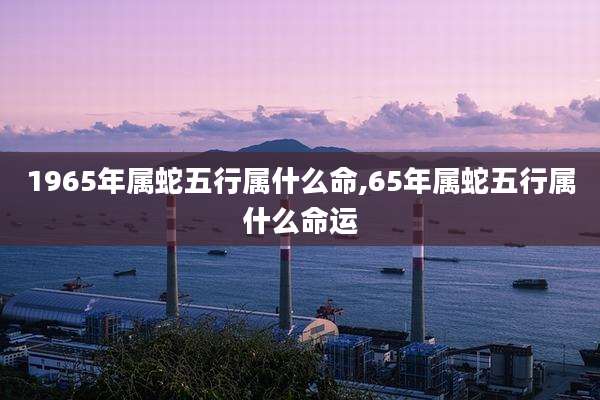 1965年属蛇五行属什么命,65年属蛇五行属什么命运
