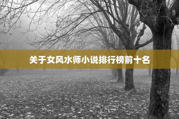 关于女风水师小说排行榜前十名