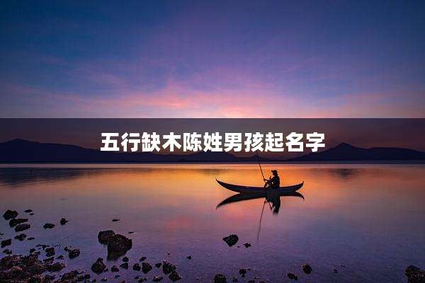 五行缺木陈姓男孩起名字