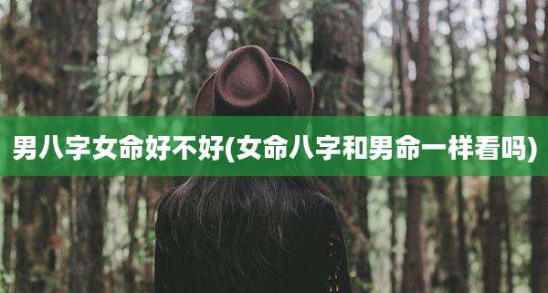 男八字女命好不好(女命八字和男命一样看吗)