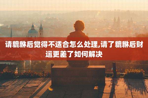 请貔貅后觉得不适合怎么处理,请了貔貅后财运更差了如何解决