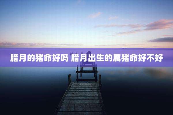 腊月的猪命好吗 腊月出生的属猪命好不好