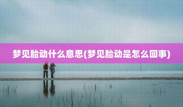 梦见胎动什么意思(梦见胎动是怎么回事)