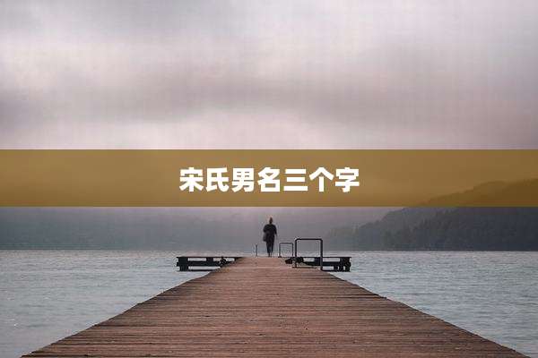 宋氏男名三个字
