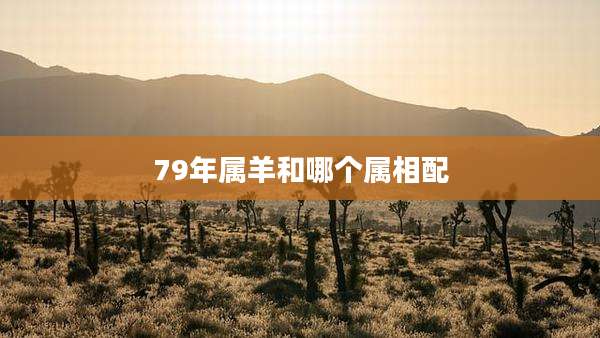 79年属羊和哪个属相配