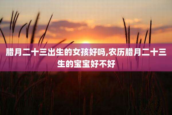腊月二十三出生的女孩好吗,农历腊月二十三生的宝宝好不好