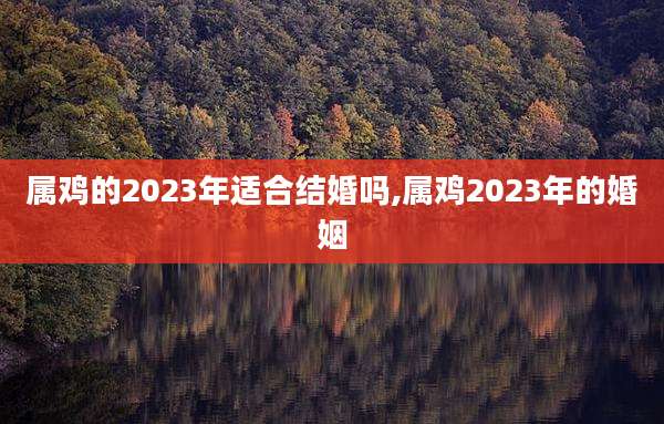 属鸡的2023年适合结婚吗,属鸡2023年的婚姻