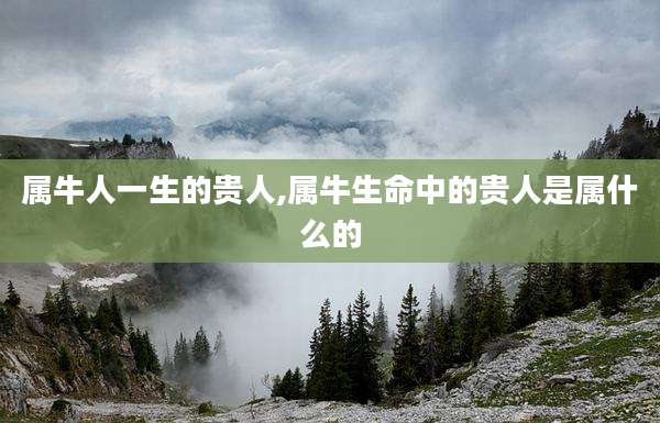 属牛人一生的贵人,属牛生命中的贵人是属什么的
