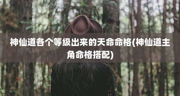 神仙道各个等级出来的天命命格(神仙道主角命格搭配)