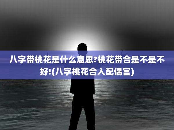 八字带桃花是什么意思?桃花带合是不是不好!(八字桃花合入配偶宫)